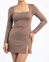Imported Western mini dress silk jersey mini dress No-3626 Velnoor Store
