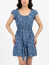 Imported Western mini dress silk jersey mini dress No-1391 Velnoor Store