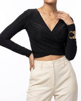 Imported Crop top silk jersey crop top No-3763 Velnoor Store