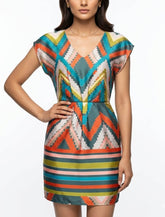 Imported Western mini dress silk mini dress No-793 Velnoor Store