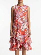 Imported Western mini dress silk mini dress No-845 Velnoor Store