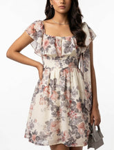 Imported Western mini dress chiffon mini dress No-820 Velnoor Store