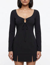 Imported Western mini dress jersey mini dress No-919 Velnoor Store