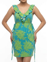 Imported Western mini dress linen mini dress No-788 Velnoor Store