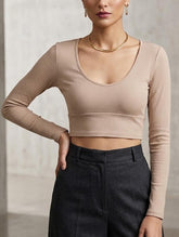 Crop top jersey crop top No-2059 Velnoor Store