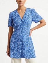 Imported Western mini dress linen mini dress No-851 Velnoor Store