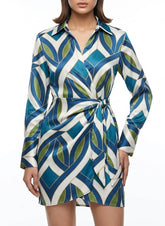 Imported Western Mini Dress silk mini dress No-505 Velnoor Store