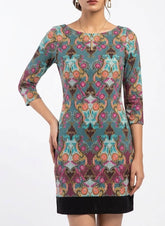 Imported western mini dress silk mini dress No-693 Velnoor Store