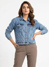 411 Girls Denim Jacket Pakistan – Trendy & Stylish | Velnoor