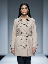 1837 Women's Winter Coat with Belt | Stylish Fit Pakistan - Velnoor