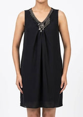 Imported Western mini dress silk jersey mini dress No-1343 Velnoor Store