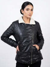 104 Swiss Leather Jacket for Women | Premium Winter Wear Pakistan -velnoor