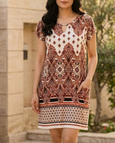 Imported Western mini dress jersey mini dress No-2894 Velnoor Store