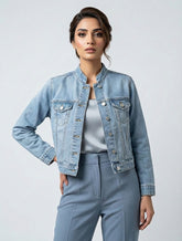 06 Girls Denim Jacket Pakistan – Trendy & Stylish | Velnoor