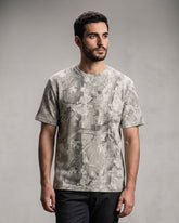 Premium Men's Gray Textured Fashion T-Shirt