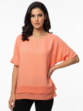 River Island half sleeve-top 183 - Premium Quality. Women's Fashion, Stylish Chiffon, Comfortable Wear.