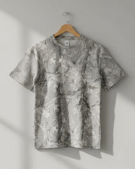 Premium Men's Gray Textured Fashion T-Shirt