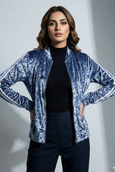 1072 Premium Velvet Jacket for Women – Luxury Winter Wear Pakistan
