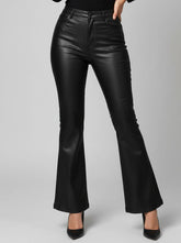 848 Black Women's Leather Lounge Pants | Soft Comfortable Faux Leather Wear Pakistan -