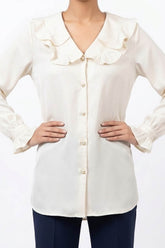 Imported Full sleeve top linen full sleeve top No-1450 Velnoor Store