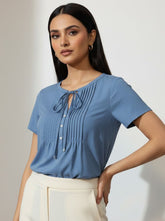 yessica,half sleeve-top,255 - Premium Quality - Chiffon, Stylish, Womenswear