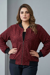 1067 High-Quality Velvet dots Jacket for Women – Winter Collection Pakistan