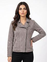 1502 Women's Soft Touch Swiss Leather Jacket | Elegant Winter Style Pakistan -velnoor