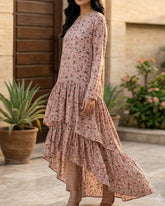 Imported Western long dress linen long dress No-2873 Velnoor Store