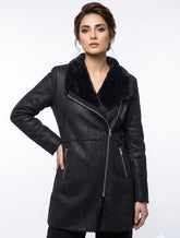 119 Swiss Leather Jacket for Women | Premium Winter Wear Pakistan - Velnoor