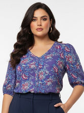 Suzannegrae Half Sleeve Top 172 - Premium Quality | Comfortable Linen Apparel