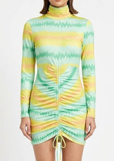 Imported Western mini dress silk jersey mini dress No-1269 Velnoor Store