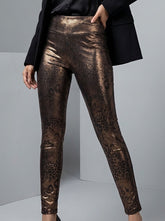 829 Women's Warm Leather stylish trouser | Cozy Faux Leather Trousers Pakistan - velnoor