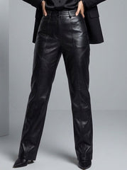 824 Women's Classic Leather Pants | Elegant Faux Leather Wear Pakistan - velnoor