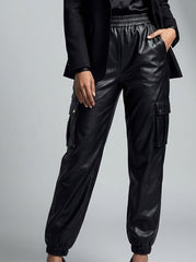 822 Women's Leather Trousers | Premium Faux Leather Pants Pakistan - velnoor