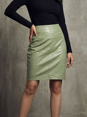 821 Women's Leather Party skirt | Premium Evening Wear Pakistan -velnoor