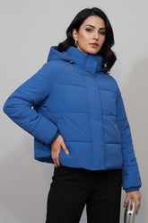 1704 Women Blue's Puffer Jacket | Premium Winter Outerwear Pakistan - velnoor