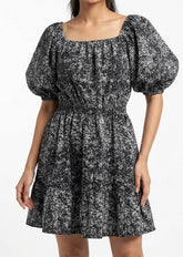 Imported Western mini dress silk jersey mini dress No-1279 Velnoor Store