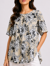 Imported half sleeve top for w silk jersey half sleeve top‚tag-half sleeve top No-527 Velnoor Store