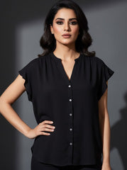 jcrew,half sleeve-top,351 - Premium Quality Chiffon Stylish Comfortable