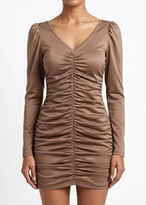 Imported Western mini dress silk jersey mini dress No-1256 Velnoor Store