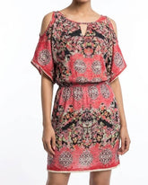 Western mini dress cotton mini dress No-1902 Velnoor Store