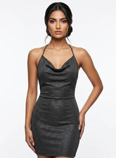 Imported Western mini dress silk mini dress No-764 Velnoor Store