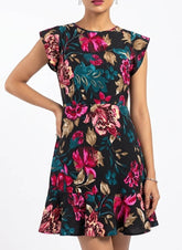 Imported Western Mini Dress chiffon mini dress No-752 Velnoor Store