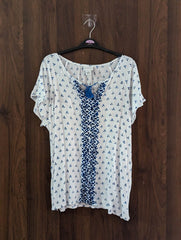 Imported Half sleeve top linen half sleeve top No-3477 Velnoor Store