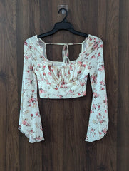 Imported Crop top chiffon crop top No-3711 Velnoor Store
