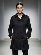 1590 Black Women's Long Coat Premium Stitch | Durable Winter Wear Pakistan - velnoor