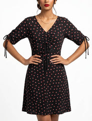 Imported Western Mini Dress Silk Mini Dress No-713 Velnoor Store