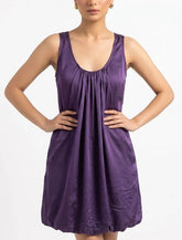 Imported Western mini dress silk jersey mini dress No-955 Velnoor Store