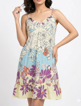 Imported Western mini dress chiffon mini dress No-940 Velnoor Store