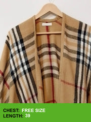 051 High Quality Check Style Shawl Winter Wear in Pakistan-velnoor